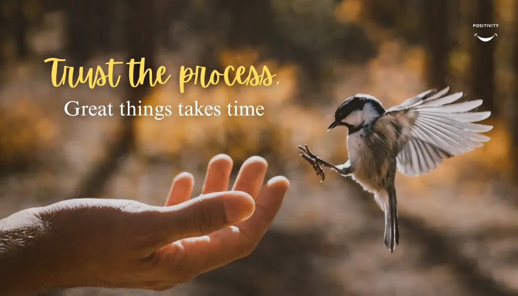Trust the Process, Great Things Take Time.